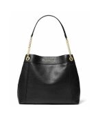 Sac porté épaule en Cuir Jet Set noir - 40x30 cm