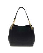 Sac porté épaule en Cuir Jet Set noir - 40x30 cm