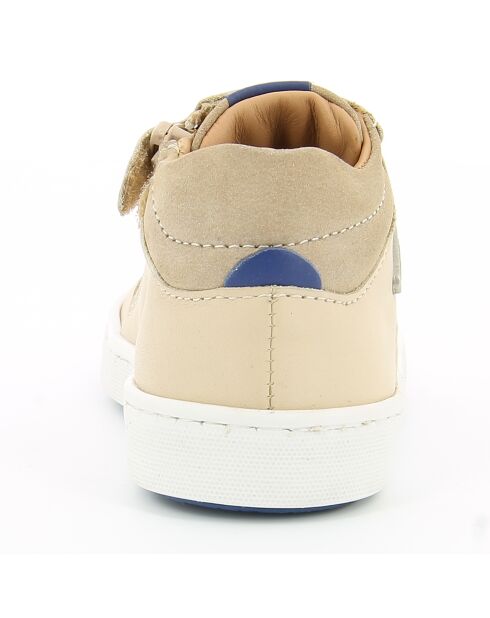 Sneakers Hautes en Cuir Stawen beiges