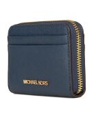 Porte-Monnaie en Cuir Jet Set bleu marine - 11x8 cm