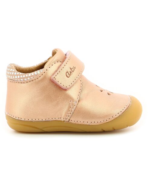 Bottillons en Cuir Kimousi rose