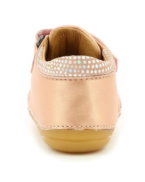 Bottillons en Cuir Kimousi rose