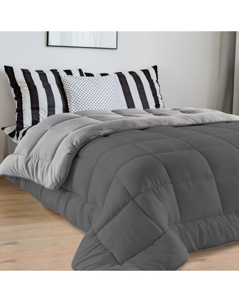 Piumino in pile grigio Idm - 240x220 cm