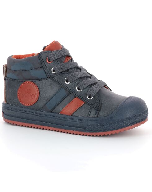 Sneakers Hautes Talou marine/orange