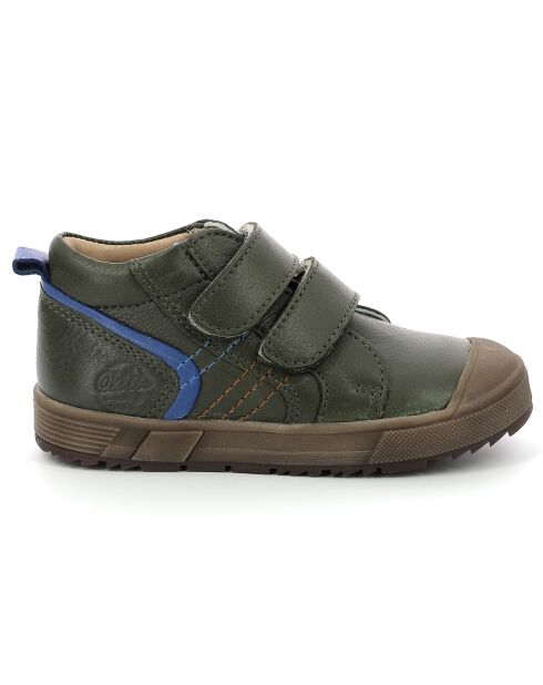 Sneakers Hautes en Cuir Biboc vert foncé