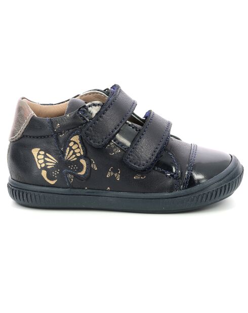 Sneakers Hautes en Cuir Fralakro marine