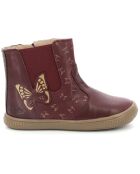Boots en Cuir Franfly bordeaux