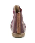 Boots en Cuir Franfly bordeaux