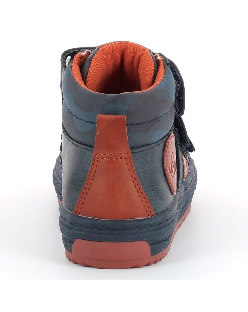 Sneakers Hautes Talye marine/orange