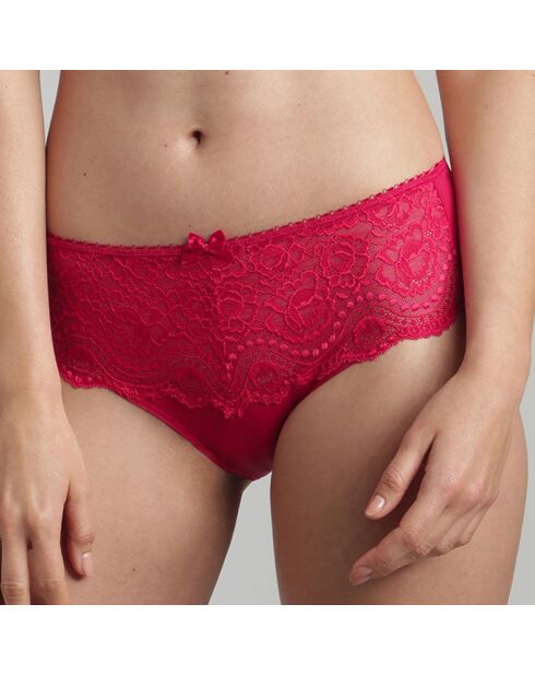 Culotte midi en dentelle Flower Elegance rouge