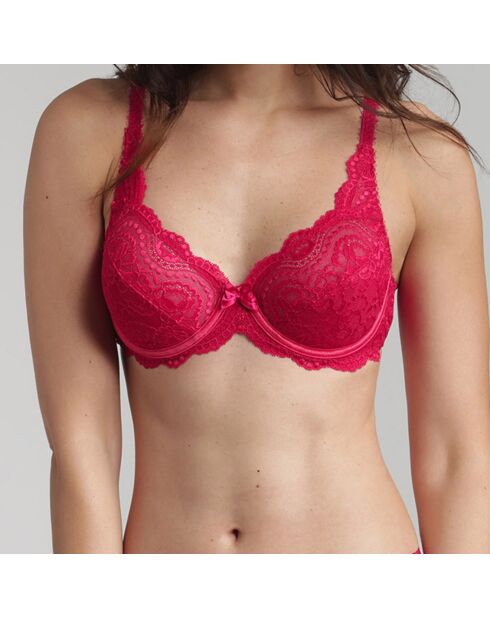 Soutien-gorge emboîtant Flower Elegance rouge