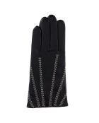 Gants en Cuir d'Agneau doublure Laine Hugo  noirs