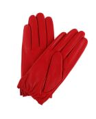 Gants en Cuir d'Agneau doublure Textile Huntia Dpol rouges