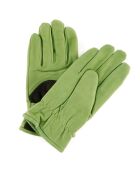 Gants en Velours de Cuir d'Agneau doublure Polaire Hoki  vert/kaki