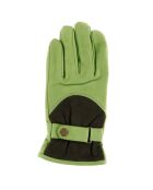 Gants en Velours de Cuir d'Agneau doublure Polaire Hoki  vert/kaki