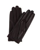 Gants en Cuir d'Agneau doublure Textile Huntia Dpol marron foncé