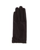 Gants en Cuir d'Agneau doublure Textile Huntia Dpol marron foncé