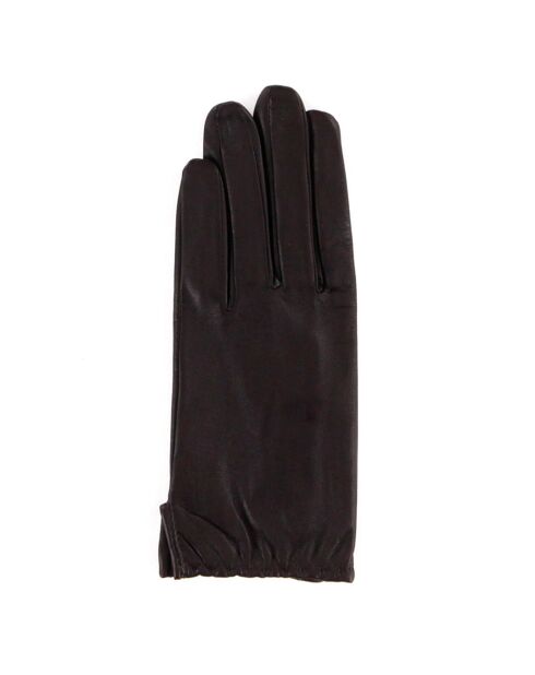 Gants en Cuir d'Agneau doublure Textile Huntia Dpol marron foncé