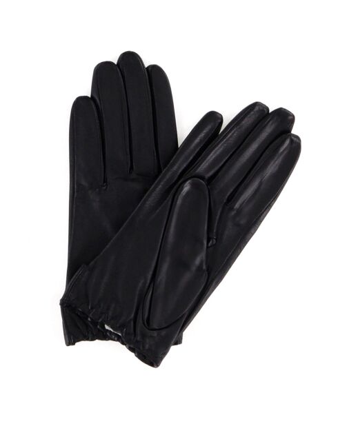 Gants en Cuir d'Agneau doublure Textile Huntia Dpol noirs