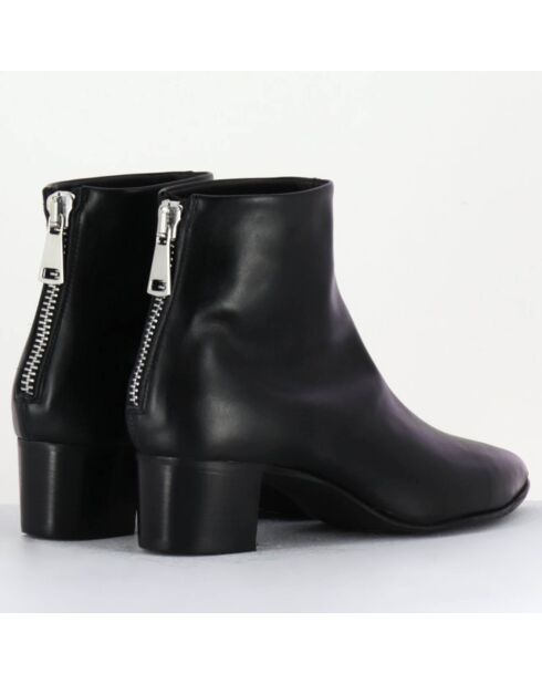 Bottines en Cuir Costanza noires