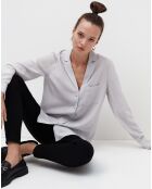 Chemise 100% Soie Mikaella lilac marble