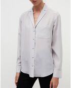 Chemise 100% Soie Mikaella lilac marble