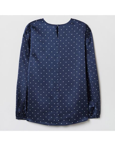 Chemise 100% Soie Vitaa bleu marine