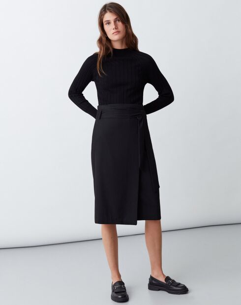 Jupe en Laine mélangée Mylene noire