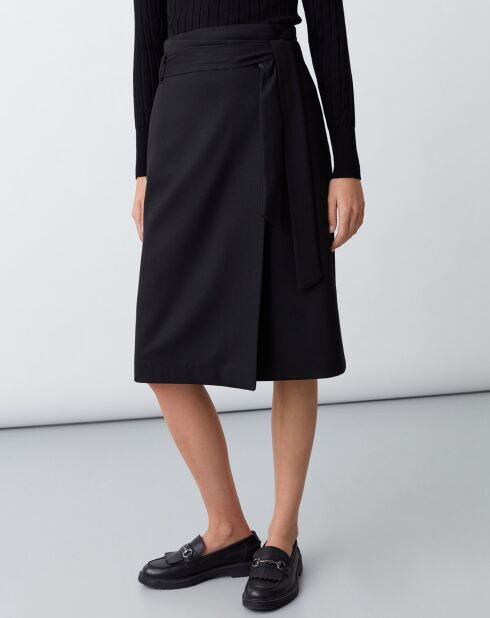 Jupe en Laine mélangée Mylene noire