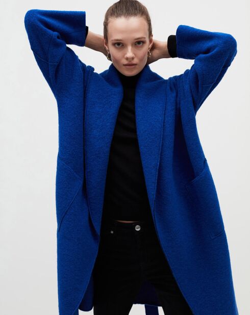 Manteau en Laine mélangée Josy bleu