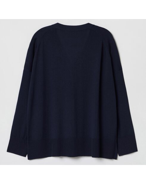 Cardigan 100% Laine Joya bleu marine