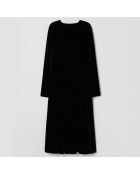 Robe en soie mélangée Joyce noire