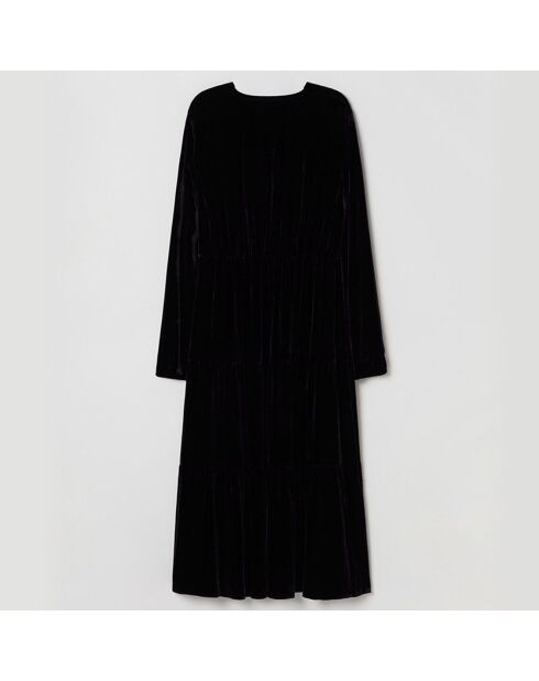 Robe en soie mélangée Joyce noire