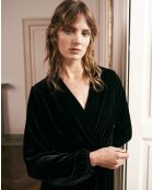 Robe en soie mélangée Joyce noire