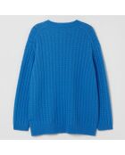 Pull en Laine & Cachemire mélangés Tati bleu