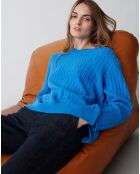 Pull en Laine & Cachemire mélangés Tati bleu