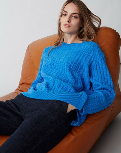 Pull en Laine & Cachemire mélangés Tati bleu