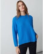 Pull en Laine & Cachemire mélangés Tati bleu