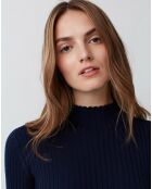Robe 100% Laine de Mérinos Salia bleu marine