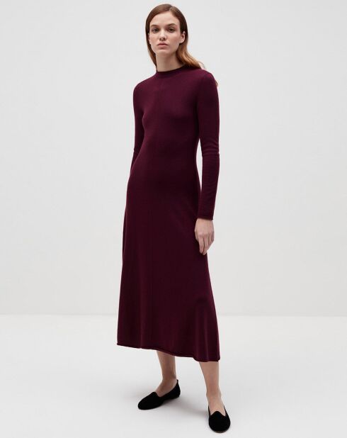 Robe en Laine & Cachemire mélangés Alexia violette