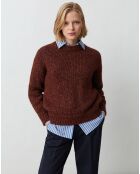 Pull en Laine & Alpaga mélangés Bapti cerise