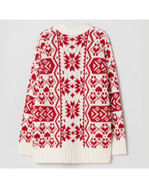 Pull en Laine mélangée Bali blanc/rose