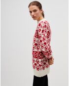 Pull en Laine mélangée Bali blanc/rose