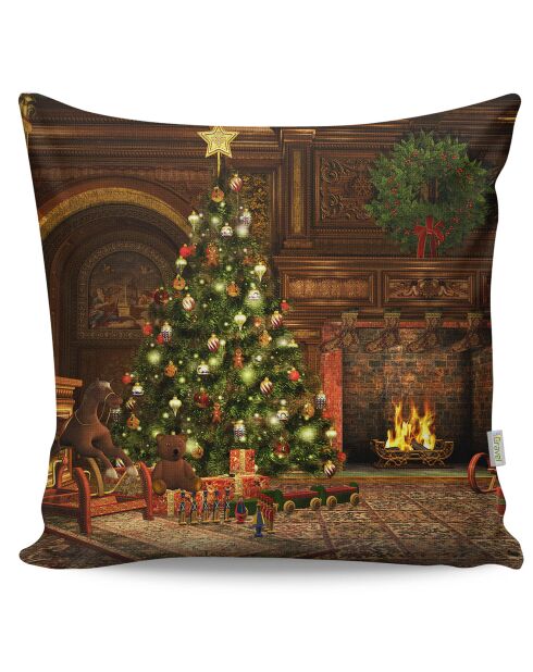 Mehrfarbiges Weihnachtsbaumkissen - 43x43 cm