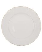Service de table en porcelaine blanc/doré - 18 pièces