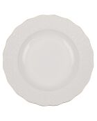 Service de table en porcelaine blanc/doré - 18 pièces