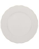 Service de table en porcelaine blanc/doré - 18 pièces