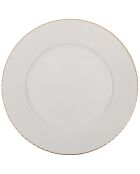 Service de table en porcelaine blanc/doré - 18 pièces