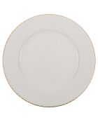 Service de table en porcelaine blanc/doré - 18 pièces