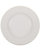Service de table en porcelaine blanc/doré - 18 pièces